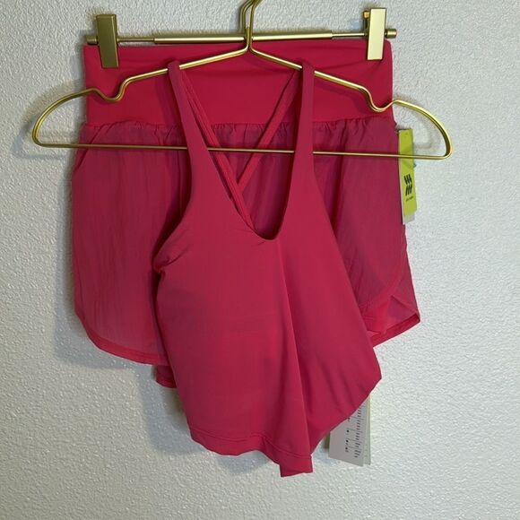 NWT- All in Motion- Shorts High Rise 2 in 1 Layered Run- Berry Pink- Size XS - Picture 11 of 11